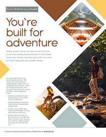 Page from HealthyLife Weigh book by the American Institute for Preventive Medicine. www.HealthyLife.com. All rights reserved.