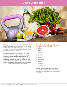 A Year of Health Hints. Published by the American Institute for Preventive Medicine. Page from A Year of Health Hints book by the American Institute for Preventive Medicine. www.HealthyLife.com. All rights reserved.