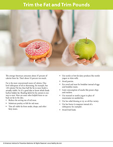 Page from A Year of Health Hints book by the American Institute for Preventive Medicine. www.HealthyLife.com. All rights reserved.