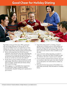 Page from A Year of Health Hints book by the American Institute for Preventive Medicine. www.HealthyLife.com. All rights reserved.