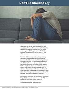 A Year of Health Hints. Published by the American Institute for Preventive Medicine. Page from A Year of Health Hints book by the American Institute for Preventive Medicine. www.HealthyLife.com. All rights reserved.