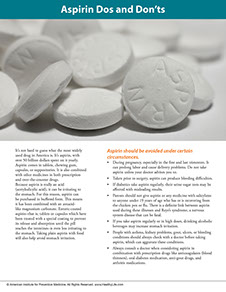 Page from A Year of Health Hints book by the American Institute for Preventive Medicine. www.HealthyLife.com. All rights reserved.