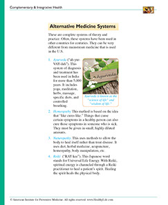 Page from the Healthier at Home book by the American Institute for Preventive Medicine. www.HealthyLife.com. All rights reserved.