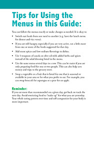 Page from HealthyLife Weigh Menus book by the American Institute for Preventive Medicine. www.HealthyLife.com. All rights reserved.