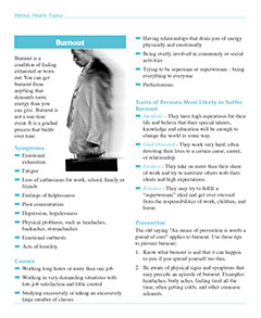 Minding Your Mental Health Book. Published by the American Institute for Preventive Medicine. www.HealthyLife.com. All rights reserved.