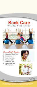 Back Care brochure by the American Institute for Preventive Medicine. www.HealthyLife.com. All rights reserved.