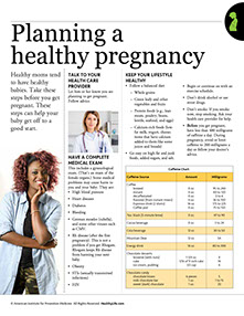 Prenatal Self-Care book by the American Institute for Preventive Medicine. www.HealthyLife.com. All rights reserved.