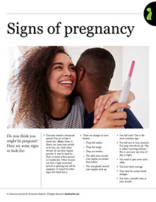 Prenatal Self-Care book by the American Institute for Preventive Medicine. www.HealthyLife.com. All rights reserved.