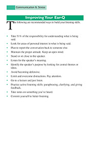 Systematic Stress Management. Published by the American Institute for Preventive Medicine. Page from the Systematic Stress Management book by the American Institute for Preventive Medicine. www.HealthyLife.com. All rights reserved.