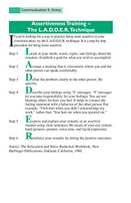 Systematic Stress Management. Published by the American Institute for Preventive Medicine. Page from the Systematic Stress Management book by the American Institute for Preventive Medicine. www.HealthyLife.com. All rights reserved.