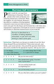 Page from the Systematic Stress Management book by the American Institute for Preventive Medicine. www.HealthyLife.com. All rights reserved.