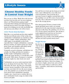 Student Self Care Book. Published by the American Institute for Preventive Medicine. Page from Student Self-Care book by the American Institute for Preventive Medicine. www.HealthyLife.com. All rights reserved.