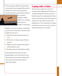 Take Charge, Coping with a Crisis book by the American Institute for Preventive Medicine. www.HealthyLife.com. All rights reserved.