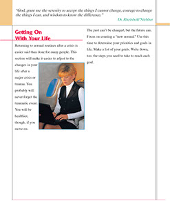 Take Charge, Coping with a Crisis book by the American Institute for Preventive Medicine. www.HealthyLife.com. All rights reserved.