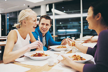 Image of friends eating out. Image of friends eating out.